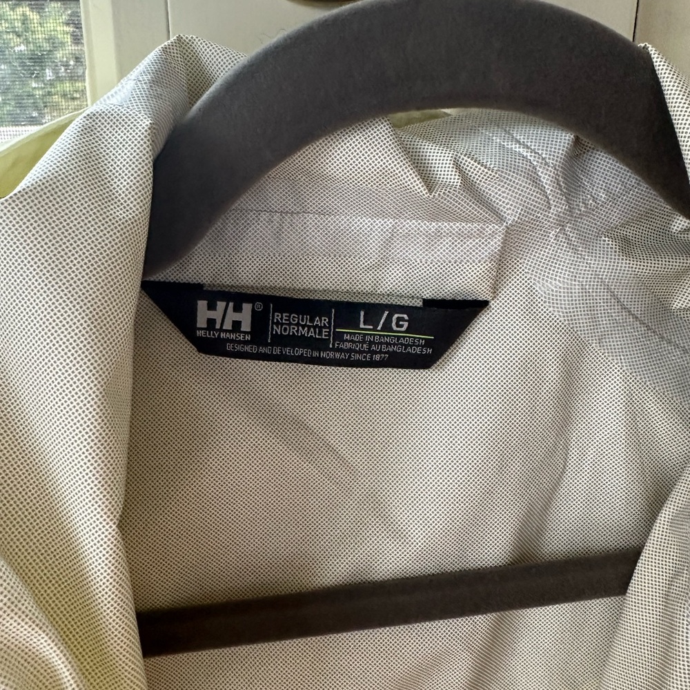 Helly Hansen Light Yellow Hooded Rain Jacket - Picture 6 of 10